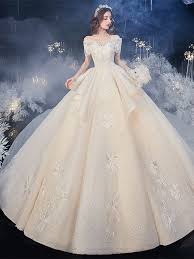 Off The Shoulder Tulle Appliques Beading Ruffles Wedding Dress Ball Gown Wedding Dress Dresses Wedding Dresses For Sale
