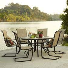 Garden Treasures Hayden Island 7 Piece Outdoor Dining Set Outdoor Patio Furniture Sets Classic Patio Furniture Outdoor Patio Furniture