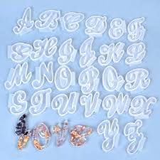 How to make a j in cursive 2021 'j' is the tenth letter alphabet. Cursive Alphabet Molds Set Of 26 Bestow Charms