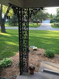 This gives it a fibrous look similar to how wood looks. Question About Boxing Out Wrought Iron Porch Columns