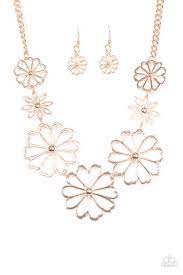 Blooming With Beauty Gold Necklace Jewelry Paparazzi Jewelry