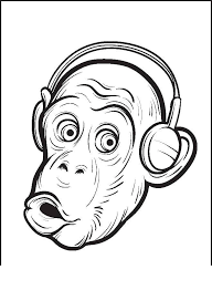 In order to start the fascinating. Online Coloring Pages Phone Coloring Page Monkey With Headphones Cartoons
