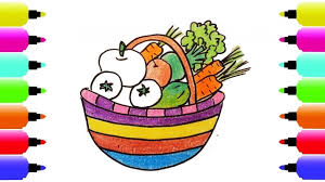 Plus, it's an easy way to celebrate each season or special holidays. How To Draw Fruits Basket Coloring Pages Fruits Art Colours For Kids Learn Colors