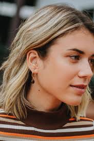 Hoop Gem Earrings, Chalcedony Earrings, Birthstone Earrings, Moonstone Hoop  Earrings, Gemstone Earrings, Gold Hoops, Smoky Quartz Earrings