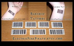 We are specialist in customs tattoos designs, shading tattoos,colorefull tatttoos, face (portrait) and dot works tattoos. Barcode Temporary Tattoos By Electrikpinkpirate On Deviantart