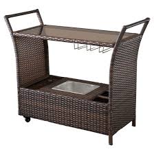 Turn any outdoor living space into your own slice of resort paradise with this modular sectional set, which includes one large sectional and one ottoman. China Wicker Bar Cart With Wheels With Removable Ice Bucket Hanging Wine Outdoor Table China Outdoor Aluminum Furniture Garden Dining Set