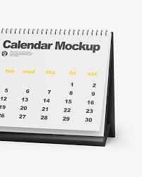 There are 6 different positions and 3. Desk Calendar Mockup In Stationery Mockups On Yellow Images Object Mockups