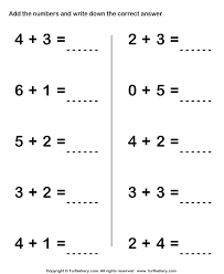 One Digit Addition Worksheet1 Kindergarten Math Worksheets Addition Addition Worksheets Subtraction Worksheets