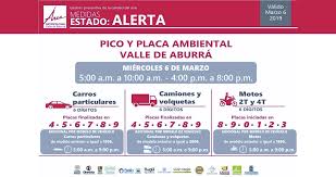 Calendario del pico y placa para taxis. Pico Y Placa Ambiental Miercoles 6 De Marzo De 2019