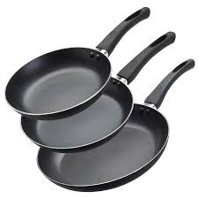 Elements 3 Piece Non Stick Fry Pan Set Grey Fry Pan Set Pan Set Cookware Set Best