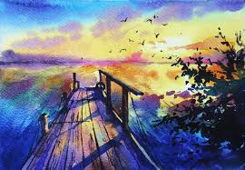 I tried to keep thing painting simple and easy. Watercolor Sunset For Beginners At Paintingvalley Com Explore Collection Of Watercolor Sunset For Beginners