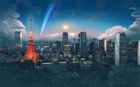 خلفيات انمي للكمبيوتر والجوال عالية الدقة مداد الجليد kimi no na wa wallpaper city wallpaper cityscape wallpaper