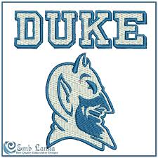 The duke blue devils logo colours can be found in an image format below. Duke Blue Devils Logo 2 Embroidery Design Emblanka