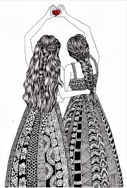 Friendship Day Drawing Boho Art Drawings Painting Art Lesson Beauty Art Drawings