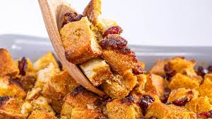 I cut the crusts off 12 slices white bread and then cut each slice into 16 squares. Maple Pumpkin Bread Pudding Recipe Rachael Ray Show