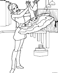 Dessin mario facile à imprimer barbie danseuse étoile. Coloriage Barbie Recoit Sa Robe De Danse Dessin Danseuse A Imprimer