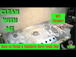 A stainless steel stove top may take a little more care to keep clean and sparkling but that hasn't stopped the latest trend toward stainless steel appliances in the home. How To Clean A Gas Stainless Steel Stove Top And The Grates Diy Cleaner Steffanie S Journey Youtube