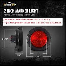 How to replace a flush mount light fixture with an led recessed light. Partsam 10pack 5 Amber 5 Red 2 Led Round Side Marker Light Grommet Flush Mount 4led Sealed 2 Round Led Marker Lights Truck Trailer With Reflex Lens Ip67 Waterproof Pricepulse