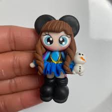 Elsa, Frozen, Bow Clay Center, Clay Charm, Clay Bow Center, Polymer Clay  Center, Character Clay, Mouse Ears