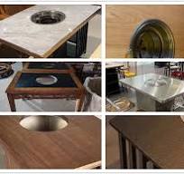 Commercial Hot Pot Table Barbecue Table Factory