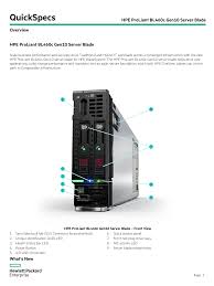 Hpe Proliant Bl460c Gen10 Server Blade Manualzz Com