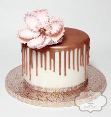 How to order a rose gold cake topper? Rose Gold Drip Cake Sweet 16 Cakes Green Birthday Cakes Drip Cakes