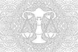 Indeed, coloring books are selling well in the adult market. Coloring Book Page With Libra On Beautiful Linear Pattern Royalty Free Cliparts Vectors And Stock Illustration Image 127148408