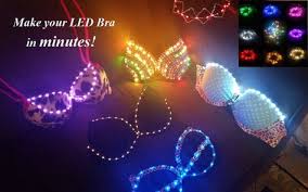 Diy Led Kit 60 Leds Create Your Very Own Led Rave Bra Outfit Or Costume In Minutes You Can Attach These Leds To Anything Led Diy Led Bra Rave Outfits Diy