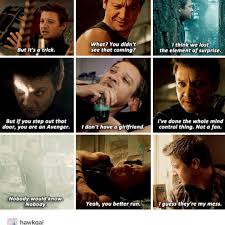 Theavengerscast On Instagram Yeah Useless Avenger Honestly Clint Was The Only Grounded One In Aou He Seemed To Marvel Superheroes Marvel Funny Avengers