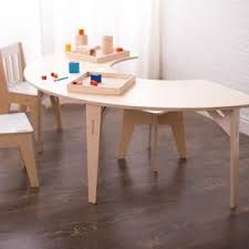 Wooden Montessori Furniture For Home Kids Table And Chairs Round Kids Table Half Round Table