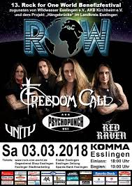 Einwilligung in die verwendung von cookies. Plakat Fur Das Row 2018 Rock For One World Benefizfestival