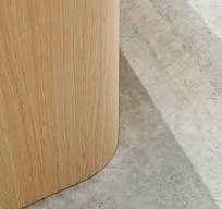 Houtmerk Ratio® - Ronde stolwand Curve Eiland - Vlakke houten wang