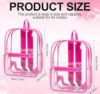 Amazon.com | Silkfly 48 Pack Clear Backpacks Bulk PVC ...