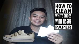 Having problems with yellow stains on your white shoes? How To Clean White Shoes With Tissue Budget Friendly Youtube