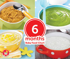 6 months baby food chart with indian recipes