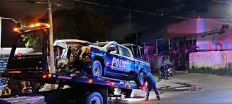 En medio de una persecución policías en Cancún destrozan patrullas - PorEsto