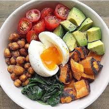 Happy New Year Starting Off With A Bowl Of Goodness A Pasture Raised Soft Boiled Egg With Roasted Sweet Pot Food Healthy Recipes Roasted Sweet Potatoes