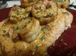 Baked Salmon Topped With Cajun Shrimp Roma Tomatoes In A Lemon Garlic Butter Sauce Garlic Butter Sauce Lemon Garlic Butter Sauce Baked Salmon