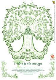 Arbre de vie, noeud celtique, dessin. Coloriage Arbre De Vie Celte Sur Hugolescargot Com