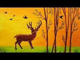 How To Draw Forest Scenery With Animals Step By Step Easy Clarissa Drawing Journal