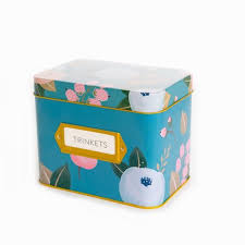 Tin Floral Recipe Box With 24 Cards 12 Dividers By Polite Etsy Floral Recipe Box House Warming Gifts Customer Gifts