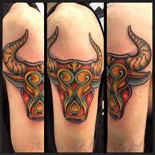 45 Astrological Taurus Tattoo Designs Strong Willed Zodiac Sign Taurus Tattoos Bull Tattoos Tattoo Designs