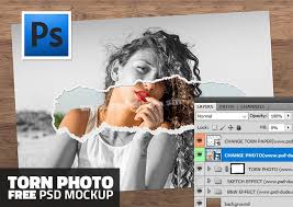 Ripped Or Torn Paper Effect Photoshop Free Psd Mockup Mockup Free Psd Photoshop Torn Paper