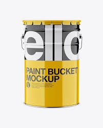 Download Glossy Paint Bucket Psd Mockup Front Viewtemplate In 2020 Mockup Free Psd Glossy Paint Psd Mockup Template