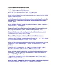 Dan pengembangan pemerintah saat ini masih belum teritegrasi dengan baik dan sulit. Skripsi Manajemen Sumber Daya Manusia