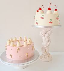 Lily Vanilli Bakery London On Instagram Cherry N Ice Cream Cake Art Cake Bakery
