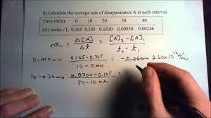 At any specific time, the rate at which a reaction is proceeding is known as its instantaneous rate. Kinetics Reaction Rates 1 Calculate Average Reaction Rates Given Experimental Data Youtube