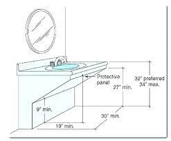 My builder wants to make the vanity height 30 with a 6 apron to cover the underneath sink area, that would your builder needs to read the ada code. Ada Sink Height Bathroom Artcomcrea