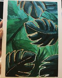 Gold Gold Gold Goldgoldgold Gold Leaf Blatter Nature Natur Green Grun Acryl Acrylicpainting Painti Gold Abstract Painting Abstract Painting Painting