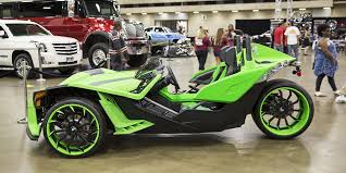 custom green slingshot with custom painted forgiato navaja ecx wheels http forgiato com car gallery polaris s polaris slingshot slingshot car slingshot bike